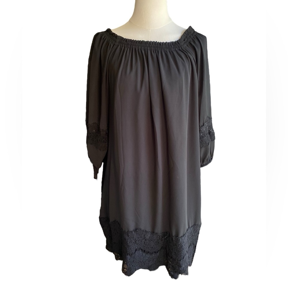 ***SOLD***LOFT Black Light Weight Summer Dress Size Small